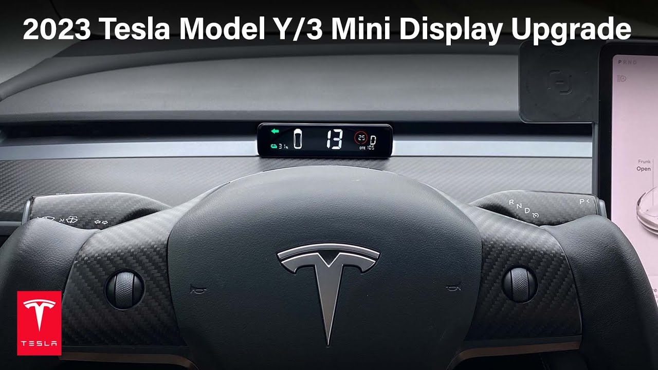 New 2023 Tesla Model Y/3 Mini Instrument Cluster Display Upgrade