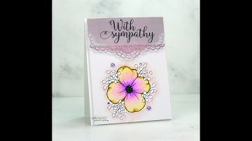 Unity Quick Tip: 2 Tone Watercolor Florals + Sweet Card Topper