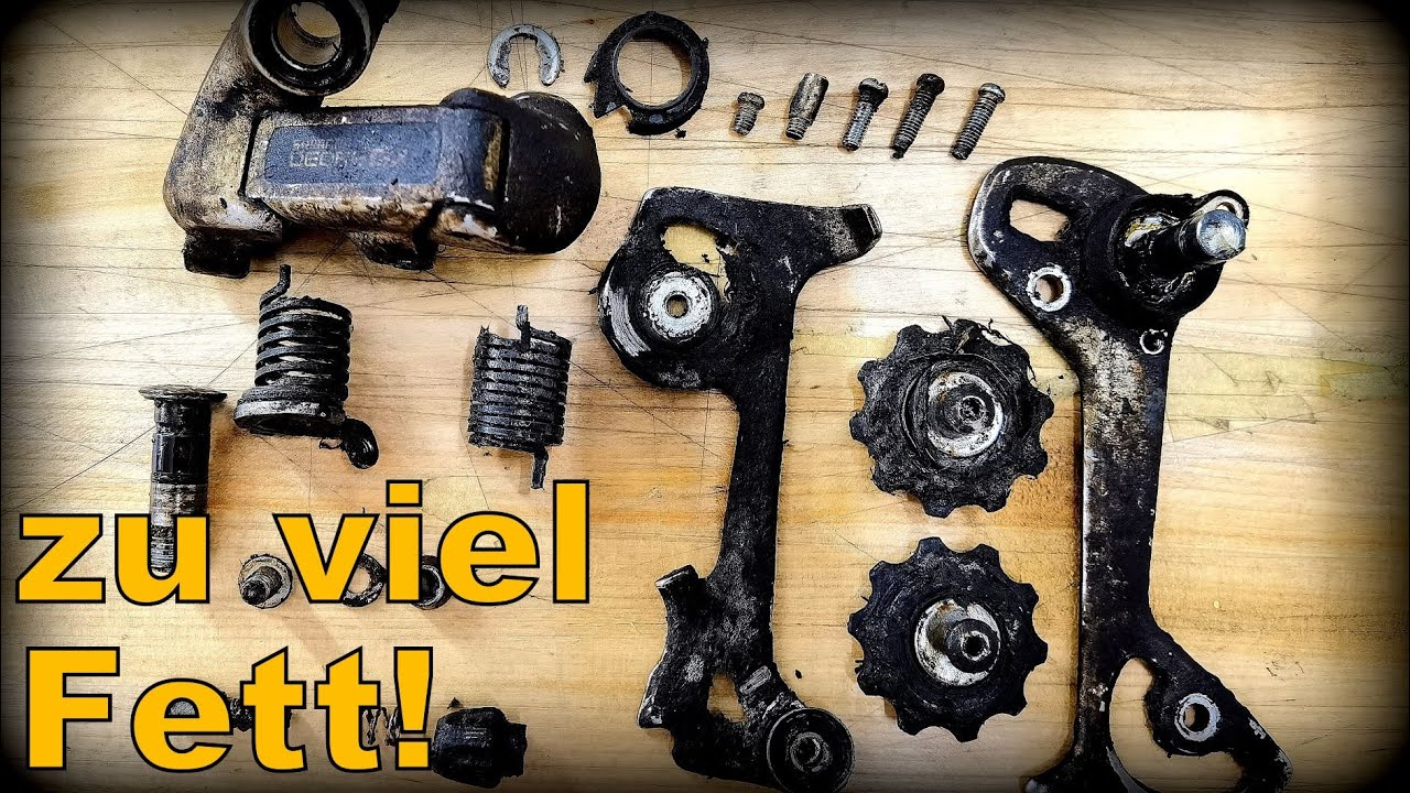 Ekstrem schmutziges Schaltwerk - volle Inspektion und Reinigung. Altes Bike - Restauration Teil 1/3.