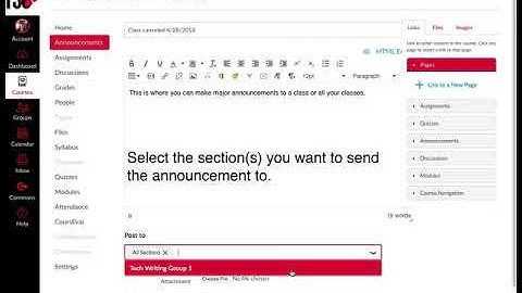 How to upload Announcements in Canvas