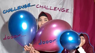 challenge tiup balon super metalik chrome sampai meletus