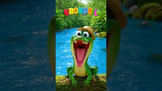 Zeleni Krokodil: Naš drugar iz vode 🐊💦 #shortforkids #edukacija #deca #viral #boje #ucimozajedno