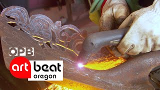 Metal artist Kelly Phipps draws with fire | Oregon Art Beat
