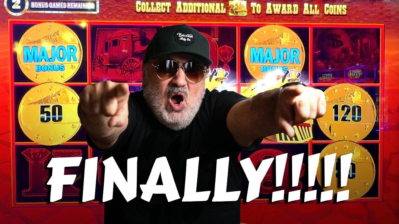 An amazing WIN on ALL ABOARD Go west slots!  -  FINALLY!!!