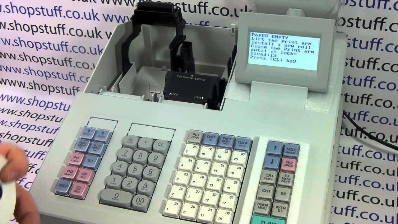 How to set the Sharp XE-A307 / XE-A407 cash register up out the box