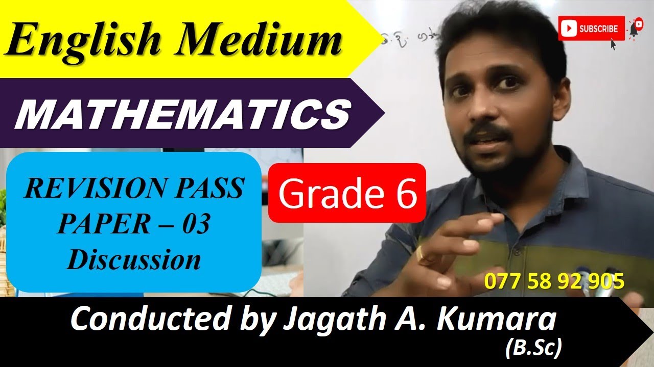 Grade 6 maths em third term revision paper 03 youtube