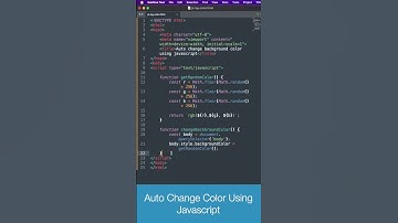 Javascript change background | JavaScript #htmlcss #coding
