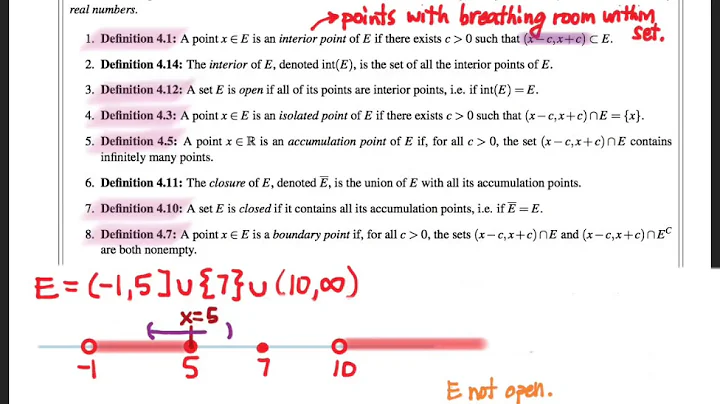401.8 Interior, accumulation points, open and closed set