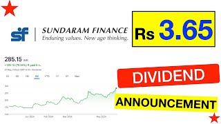 Sundaram Finance Holdings Share Dividend 2024