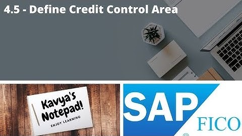 4.5 - Define Credit Control Area - SAP FICO