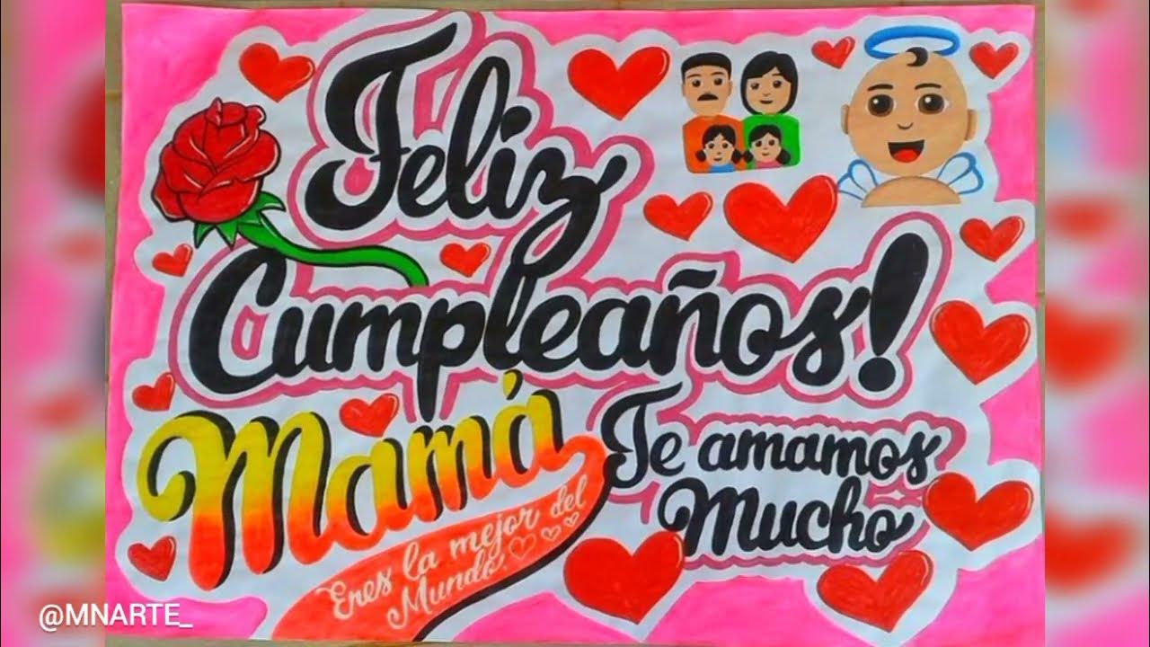 Pancarta de CUMPLEAÑOS para MAMÁ🌷❤️