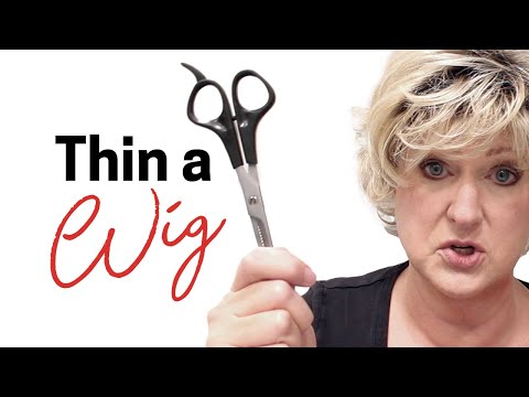How to thin a wig with thinning shears so it looks natural 