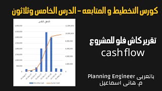 كورس التخطيط و المتابعه | الدرس الخامس وثلاثون تقرير كاش فلو للمشروع cash flow