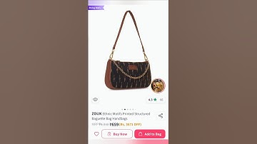 Zouk Sling Bag Under ₹1000 | Myntra Zouk Slink Bag |