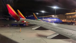 Southwest Airlines Boeing 737 MAX 8 Pushback and Takeoff at San Jose (SJC)