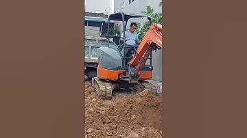 Máy quốc múc đất lên công nông ba bánh #shlorts