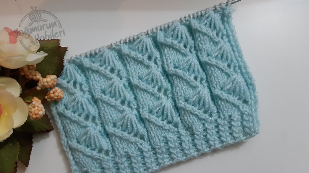 Hanım Yelpazesi / iki şiş bayan yelek modelleri