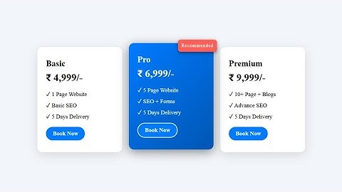 5 Essential HTML & CSS Tricks for Building STUNNING Pricing Tables