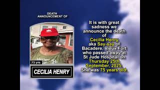 Cecilia Henry ~ Short Obituary