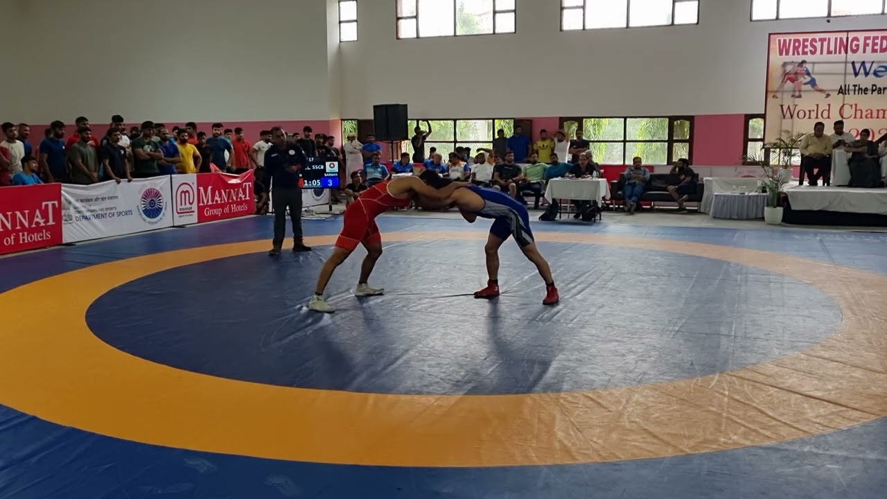 FS 70KG: Saurabh(Delhi) Vs Sarwan(SSCB) Senior World Wrestling Trials at SAI Stadium, Sonipat