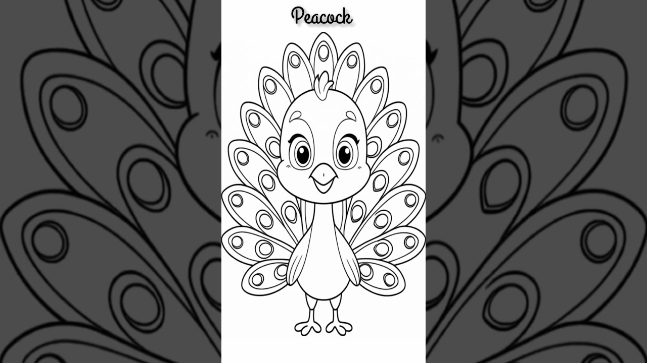 Peacock 🦚 #painting #art #coloring #drawing #peacock