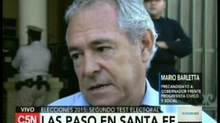 C5N - ELECCIONES PASO 2015 EN SANTA FE: VOTO MARIO BARLETTA