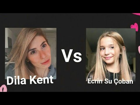 Ecrin Su Çoban vs Dila Kent TikTok videoları. Eslem Keskin