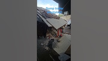 Construction debris emptying out of dump trailer #construction #junkremoval