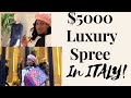 SPENDING $5000 IN A DAY IN ITALY| LUXURY HAUL| Louis Vuitton| YSL| FUR COAT