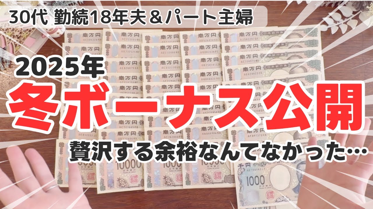 【冬ボーナス公開】振り分けたら余裕ゼロ【贅沢できないリアル家計】