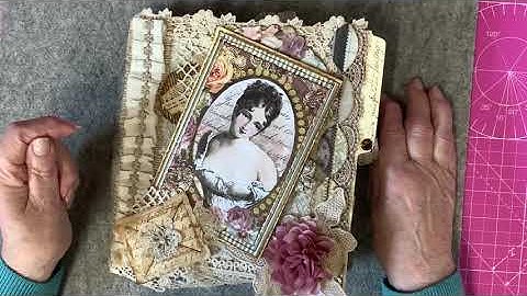 Altered File Folder with two blank journals