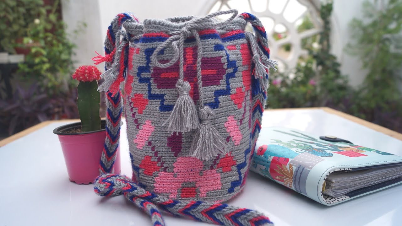 🌺 TUTORIAL Mini Mochila Wayúu Flores a Crochet - Parte 4 Cuerpo - YouTube