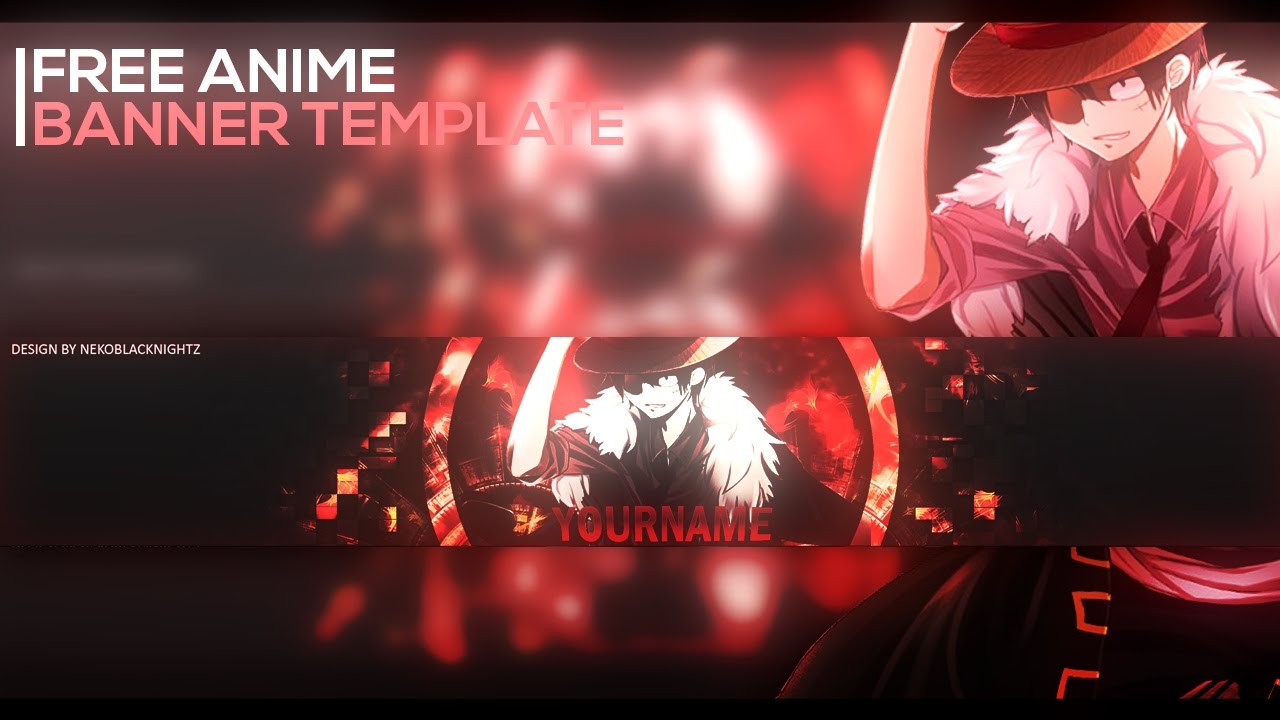 Anime Banner Template Free Download One Piece 35 Youtube