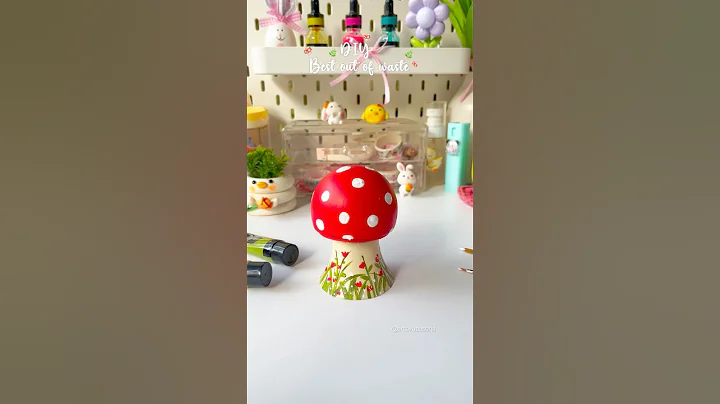 DIY LED Bulb Mushroom  #artshorts #shortviral #diycrafts #craft #acrylicpainting #handmade