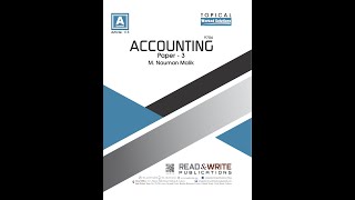 ACCOUNTING || A2-LEVEL || PAPER 3