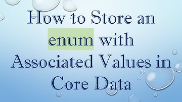 How to Store an enum with Associated Values in Core Data