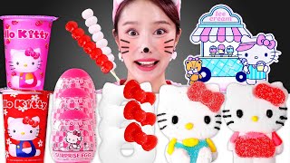 헬로키티 디저트 먹방 Hello kitty Dessert Mukbang JiniYum 지니얌 먹방