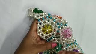 How to make Purse with pearls| Part- 2| Crystal Bag  Making Tutorial|| Beaded purse