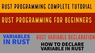 Famous Rust Programming Complete Tutorial For Beginners|How To Declare Variable In Rust|Part:3 Wealth