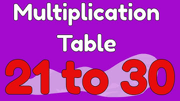 Multiplication Table from Number 21 to 30 | 21 to 30 tables