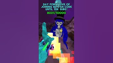 Day Forty Five Of Joining My Fan Code Everyday Until 10k Subs! #gorillatag