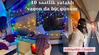 Yataklı tren ile Eskişehir’den İzmir’e seyahat ediyorum🚂 vagonu süsleyelim 🕯️💡