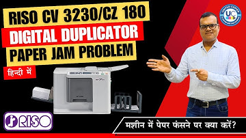 RISO CV 3230/CZ180 Digital Duplicator Drum Jaam Problem Westage Master Box Full Paper Jaam Problem