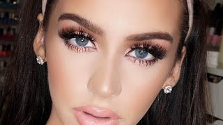 Peachy Pink FULL FACE PROM Makeup Tutorial