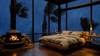 Relaxing Rain Sounds for Insomnia Relief and Stress Reduction | Resting In A Cozy Bedroom