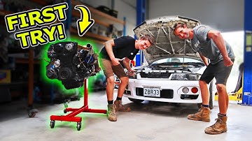 FIRST START on the RB25 R33 SKYLINE!  *Final Assembly*