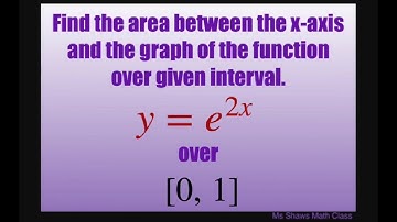 Find area between the x-axis and the curve y = e^(2x) over the interval [0,1]. Areas in the Plane
