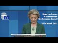 EUCO Press Conference with Presidents von der Leyen & Charles Michel