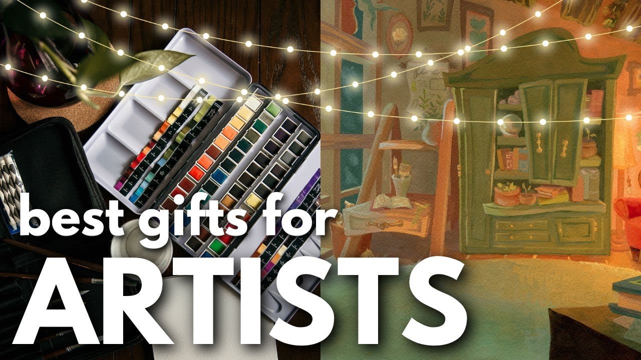 the 7 BEST GIFTS artists *actually* want for christmas + cozy gouache paint  with me 