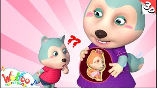 Mommy, What's in Your Tummy - Baby Born Song | Funny Kids Songs \& Nursery Rhymes - Wolfoo Kids Songs